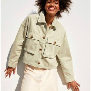 Zara Green Jean Jacket / Shacket Cotton